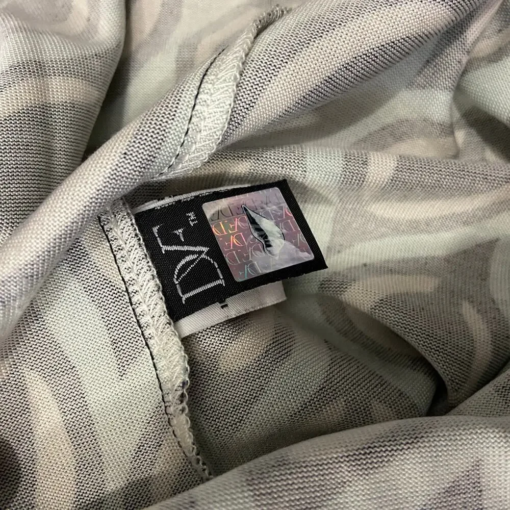 Diane Von Furstenburg 100% Silk Knit Tunic Dress Nana Size 10 - Picture 13 of 16